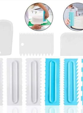 1/3PCS Cake Decorating Comb Cake Scraper Smoother Cream Deco