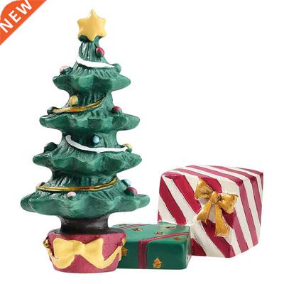 Chrstmas Aquarum Decoraton Xmas Tree Present Box Mnatur