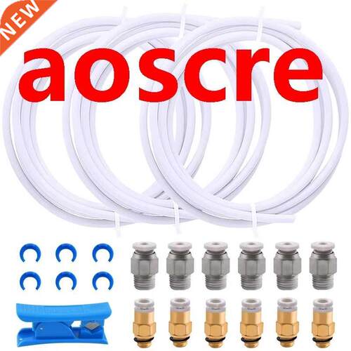 Tube PTFE White Tube with PC4-M6 Fittings, PC4-M10 Fitting C