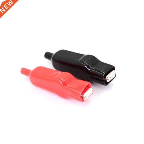 2PCS Sheathed Alligator Clips Electrical  Test Leads Alli