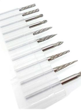 10pcs Tungsten Carbide Cutter Rotary Burr Cnc Bit 3mm 1/8&qu
