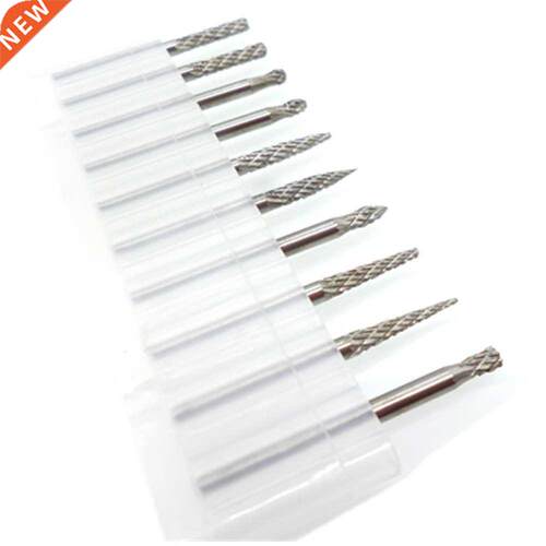10pcs Tungsten Carbide Cutter Rotary Burr Cnc Bit 3mm 1/8&qu