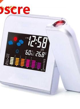 Projection Digital Weather LCD Snooze Alarm Clock Color Disp