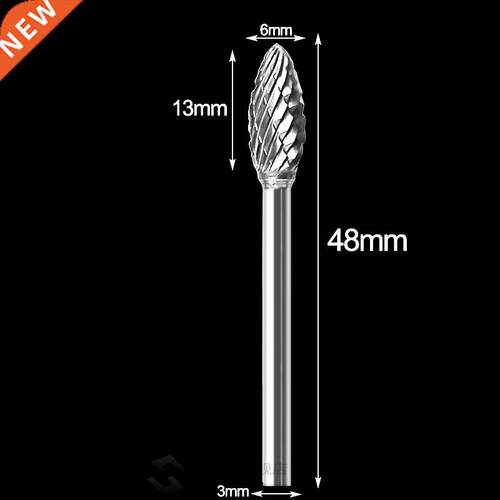 1/8 Tungsten Carbide 3x6mm Drill Bits Rotary Burrs Metal Dia