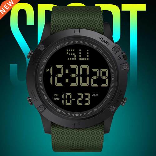 Fashion Men Led Digital Date Military Sport Watch Rubber Qua