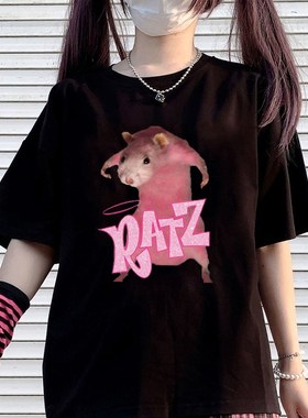 RATZ animal kawaii summer femme t-shirts Short sleeve haraju