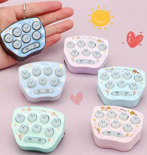 Mini Portable Game Console Keychain Children Handheld Game C