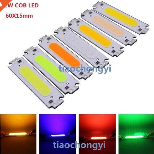 10pcs 2W 12V white red green Blue COB High power LED stripe