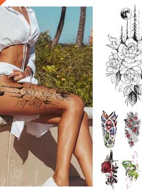 Waterproof Temporary Tattoo Sticker Flower Rose Flash Tattoo