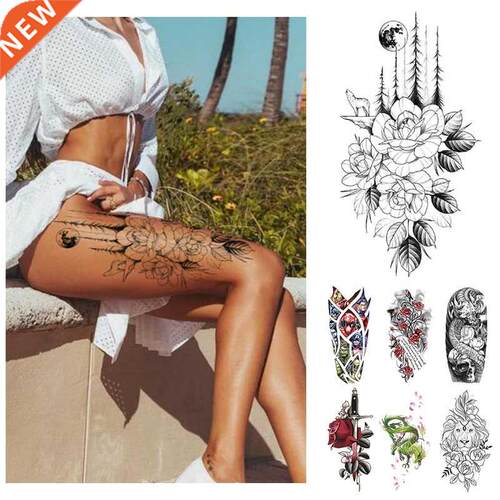 Waterproof Temporary Tattoo Sticker Flower Rose Flash Tattoo