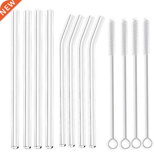 Big Extra Wide Straw Smoothie Glass Straws Reusable Long Dri