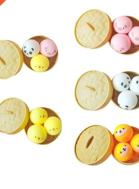 4In Fidget Toy Portable Stuffed Bun Soft TPR Gadget Novelty