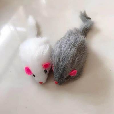 1/2/5Pcs False Mouse Cat Pet Toys Long-haired Tail Mice With