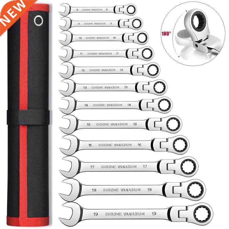 Key Ratchet Wrench Spanner Socket Tool Set Ratchet 5/6/7/12P