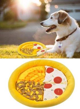 Dog Snuffle Mat Pizza Shape Sniffing Pad Training Slow Feedi