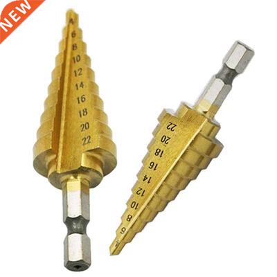 HSS Hex Titanium Coated Step Cone Drill Bit Hole Cutter Powe