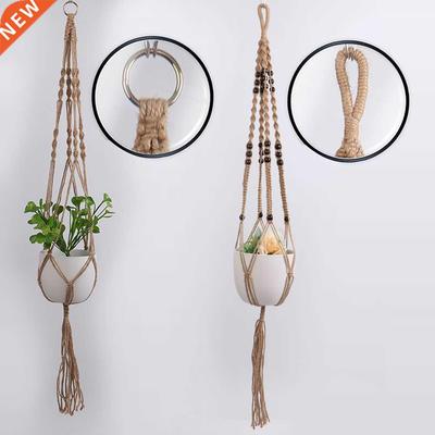 Handmade Macrame Plant Hanger Flower Pot Hanger for Wall Dec
