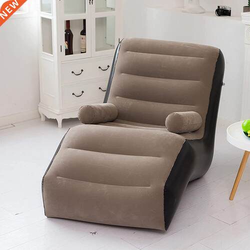Large Inflatable Sofa Chair Flocking Air Bed PVC Garden Loun