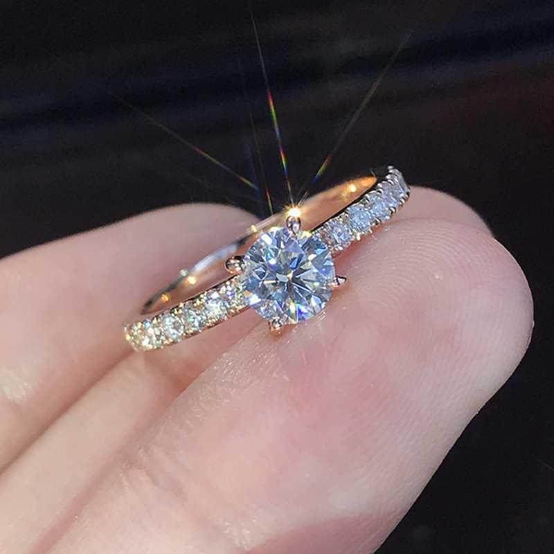 2021 ndy Claws Design Crystal Zircon Engagement Rings For Wo