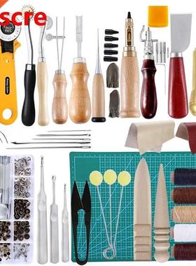 42 PCS Complete Leather DIY Craft Tool Sets ,Beginner-Hand S