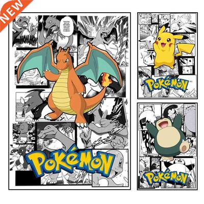 Anime Pokemon Manga Style Poster t Wall Pikachu Snorlax Ca