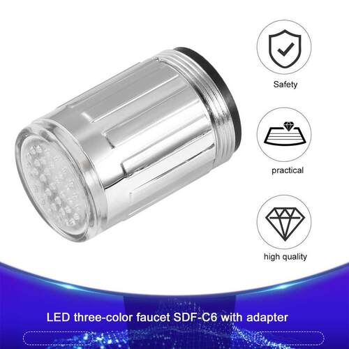 Light-up LED Water Faucet Changing Glow Kitchen Shower Tap W