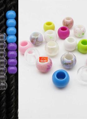 50pcs Resin Hair Beads 5mm Big Hole Dreadlock Beads For Jumb