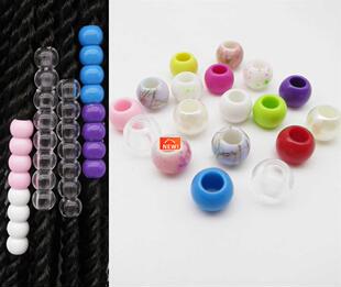 50pcs Resin Hair Beads 5mm Big Hole Dreadlock Beads For Jumb