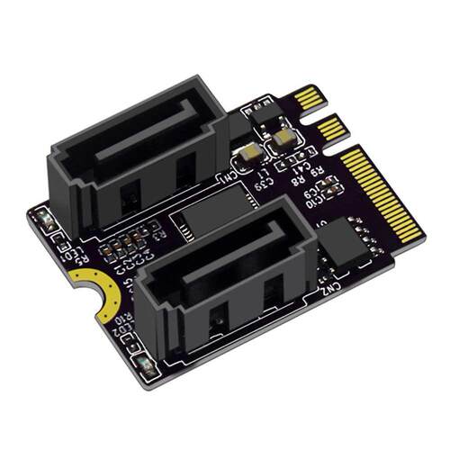M.2 A/E Key to 2 Ports SATA.0 Expansion Card for Windows 7/