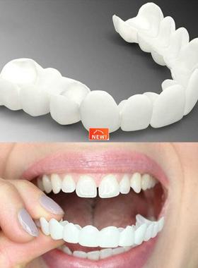 Silicone Upper Lower False Teeth Veneers Dentures Fake
