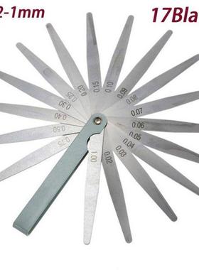 1 Set 17 Blades Metric Feeler Gauge Gap Filler For Clearance