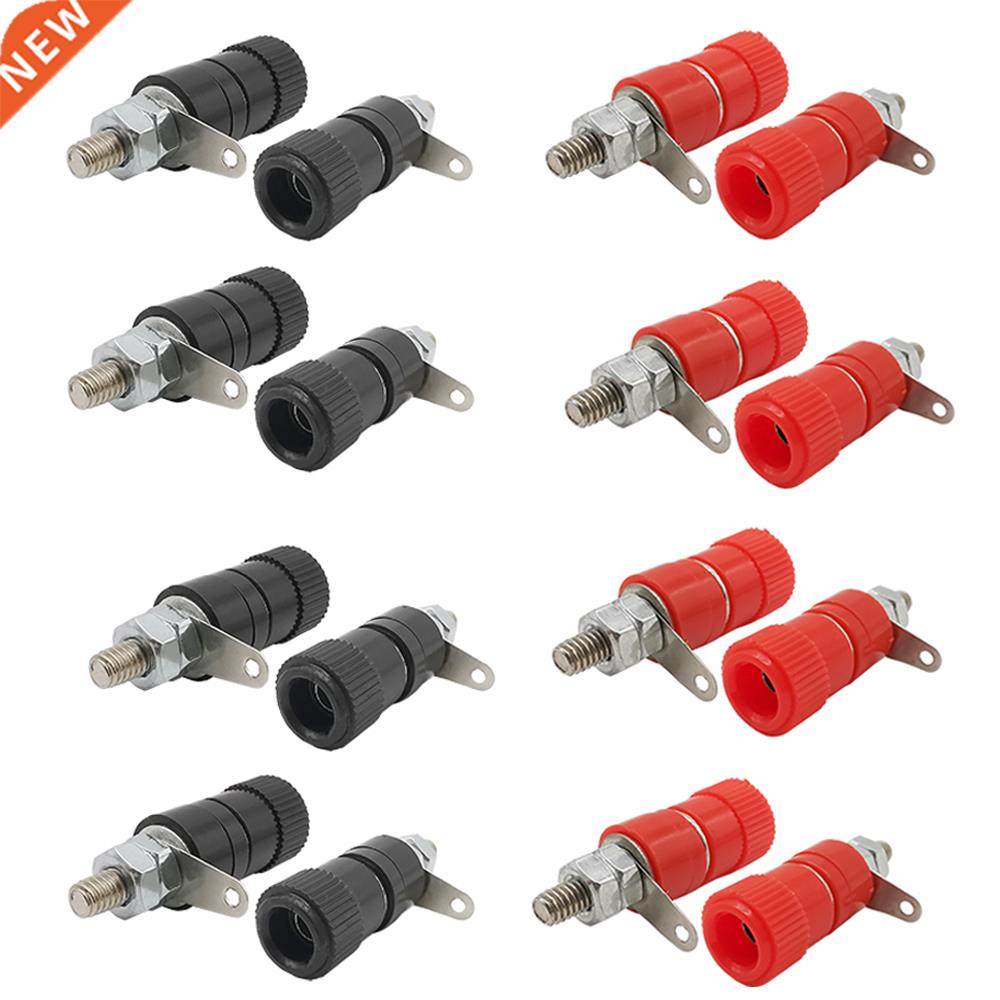 10Pcs 4mm Banana Jack Socket Binding Post Nut Connector Term