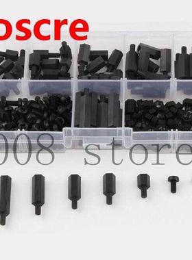 180Pcs Black Nylon M3 Hex Column Male-Female Standoff Spacer