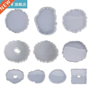 Silicone Crystal Epoxy Resin Mold Irregular Wave Coaster Mat