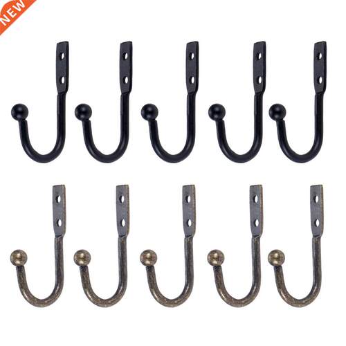 5pcs Wall Door Bath Single Prong Coat Hook Hanger Furniture