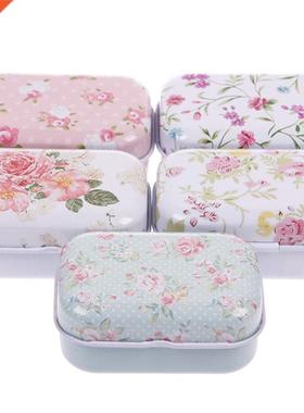 1Pc Cute Small Size Metal Storage Box Mini Tin Jewelry Stora