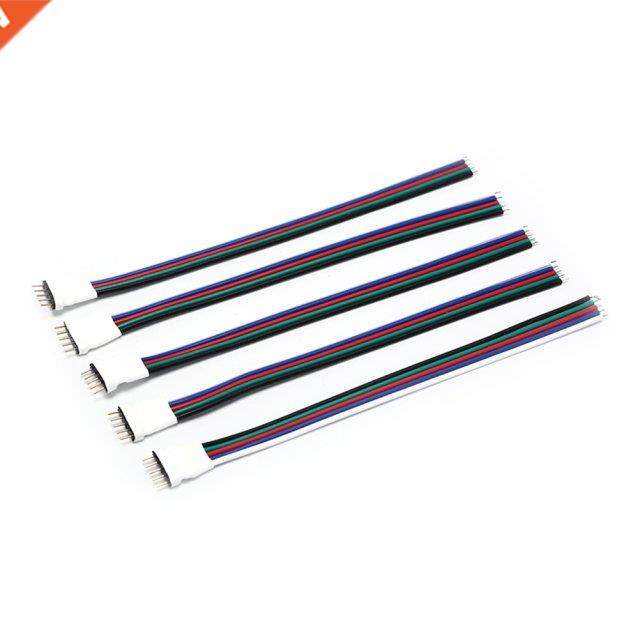 5pcs/lot LED Strip 5 Pin Connector Male RGBW Wire 5P Cable 1