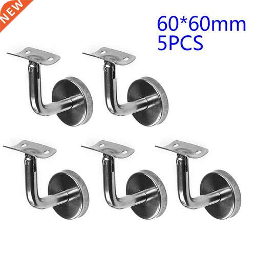 5pcs Stainless Steel Handrail Gudrail Stair Railing Suppor