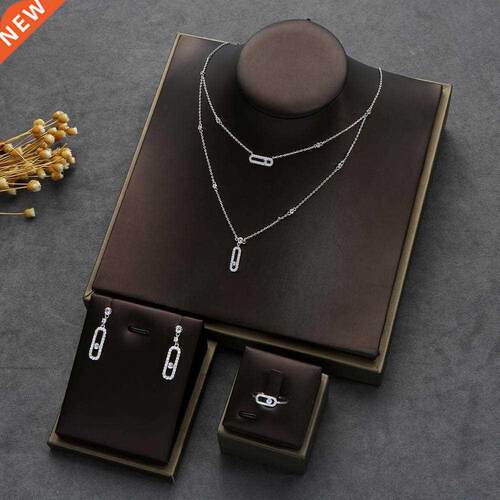 ndy Dainty Initial Necklace Earring Ring Bracelet Sets Stac