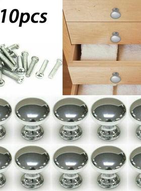 4/10 X Furniture Handles For Cabinets Silver Aluminum Alloy