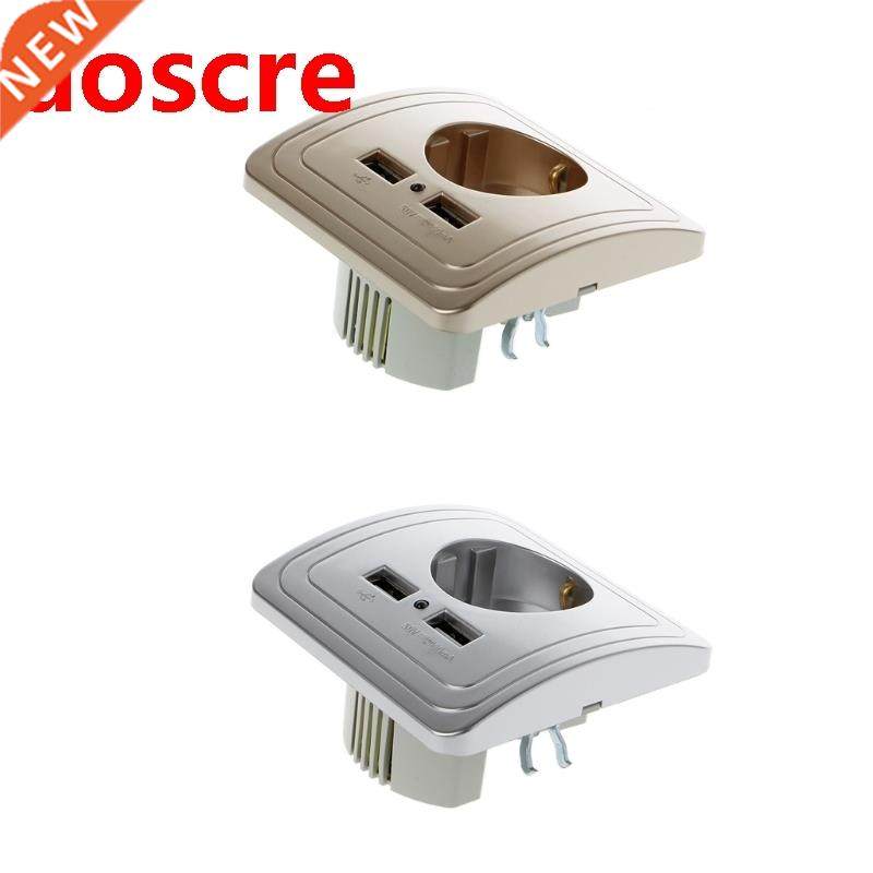 5V 2A Dual USB Wall Charger Adapter EU Plug Wall Socket LED