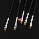 Inclined Flat Tool Black Makeup Eyebrow Brush 5Pcs Angled