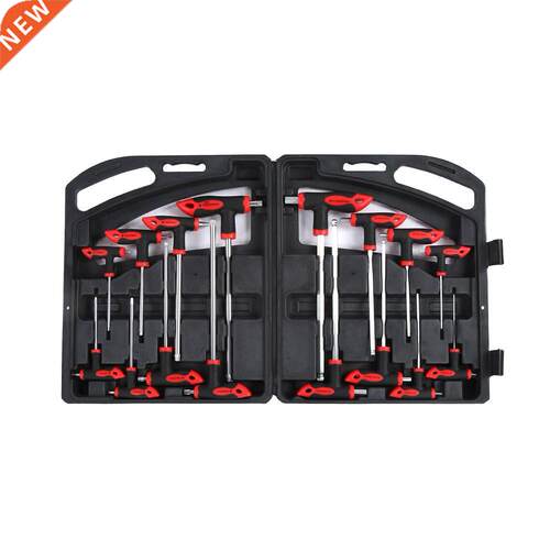 16 pcs CR-V T-Handle Ball End Hex Key Wrench Set & T-Han