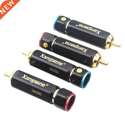 Hi-end Self-locking Audio Adapter Solder-free RCA Plug Gold