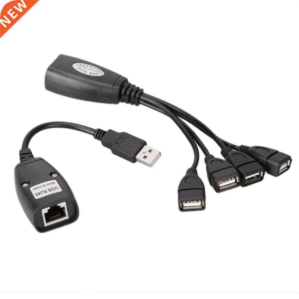 USB Ethernet RJ45 To 4 USB2.0 Adapter Extender LAN Cat5/Cat5