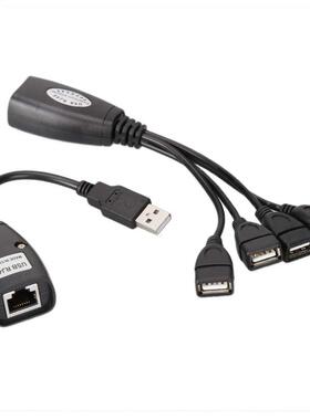 USB Ethernet RJ45 To 4 USB2.0 Adapter Extender LAN Cat5/Cat5