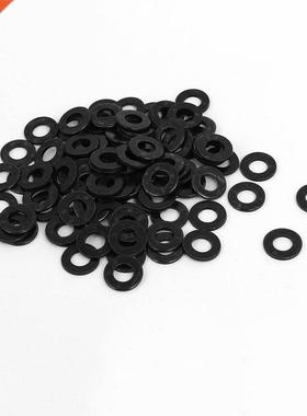 M5 x 10mm x 1mm Black Nylon Flat Washers Gaskets Spacers 100