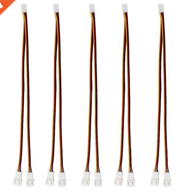 New 5Pcs Fan Connector Cable 12V 3 Pin Female to 2/3 Pin Mal