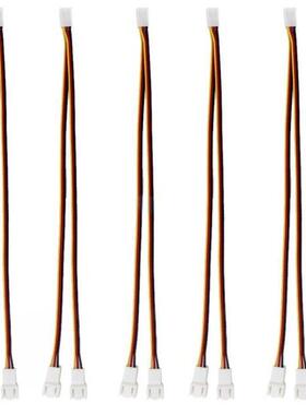 New 5Pcs Fan Connector Cable 12V 3 Pin Female to 2/3 Pin Mal