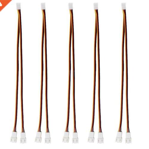 New 5Pcs Fan Connector Cable 12V 3 Pin Female to 2/3 Pin Mal